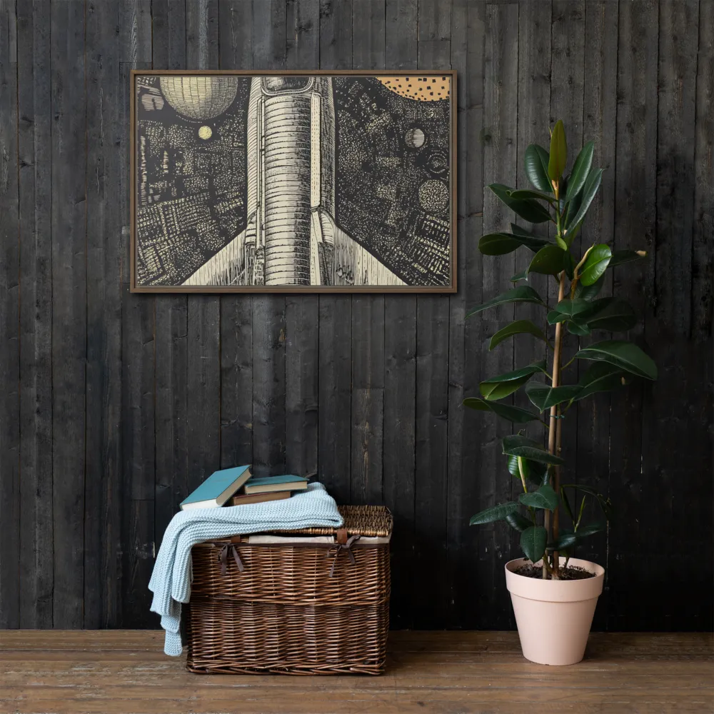 Voyage to the Unknown | Canvas with Brown Frame | 24″×36″
