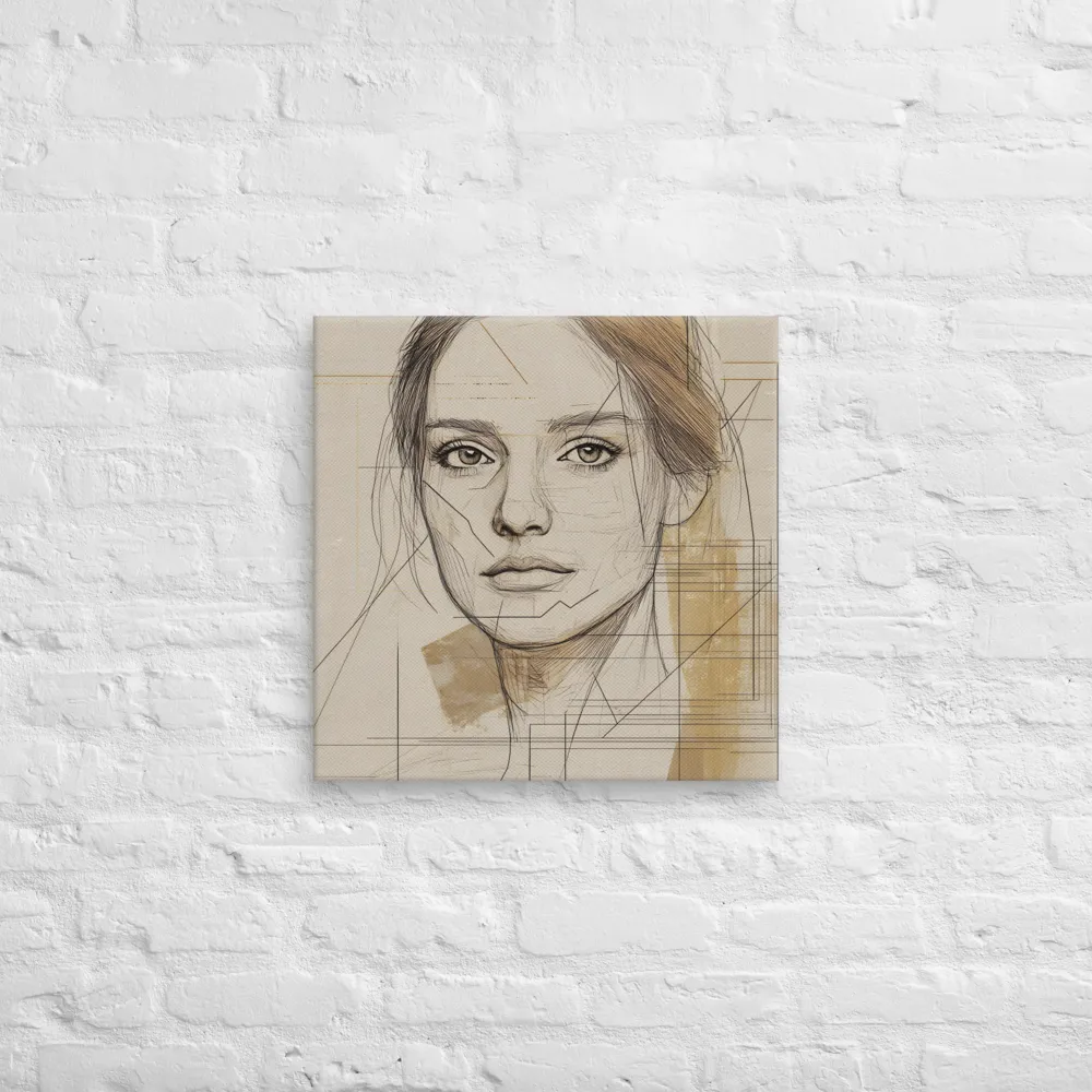 Geometric Elegance: A Modern Portrait | Canvas | 20″×20″