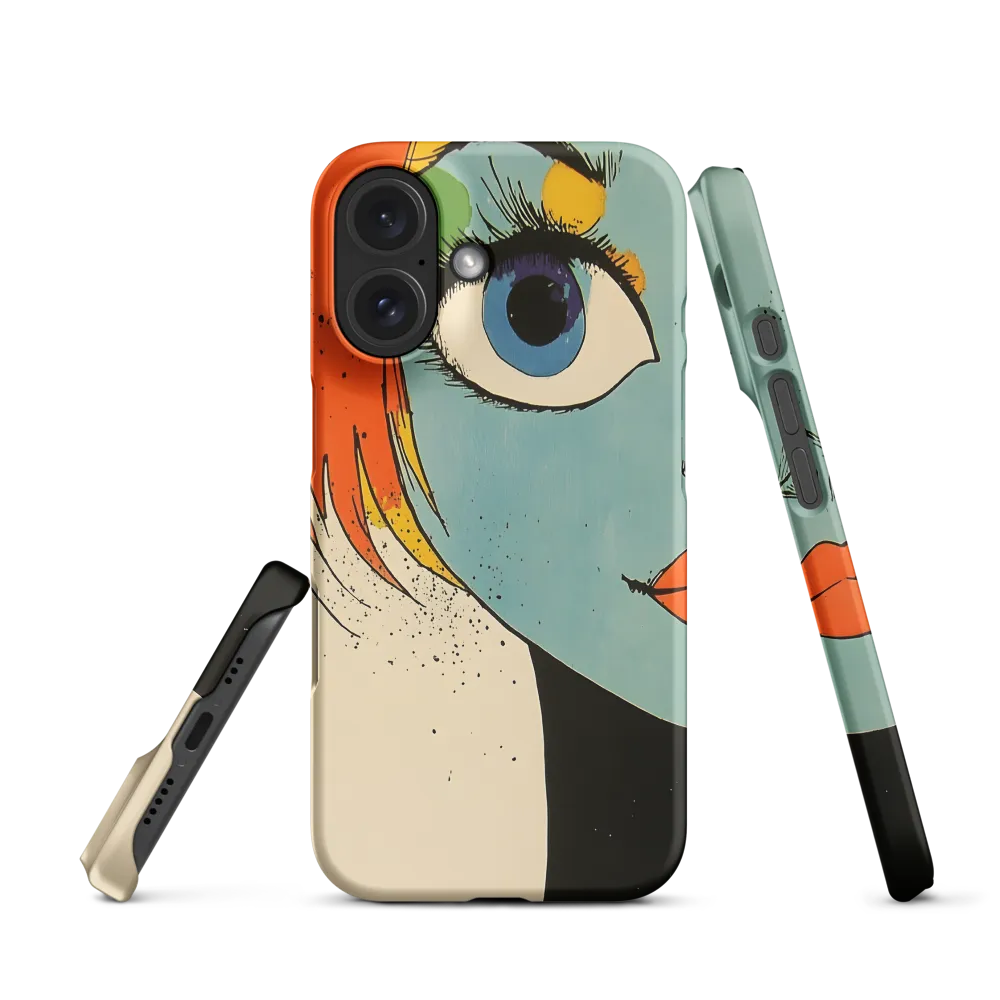 Vivid Expressions: A Portrait in Blue | Phone Case |  16 | Snap Case | Matte