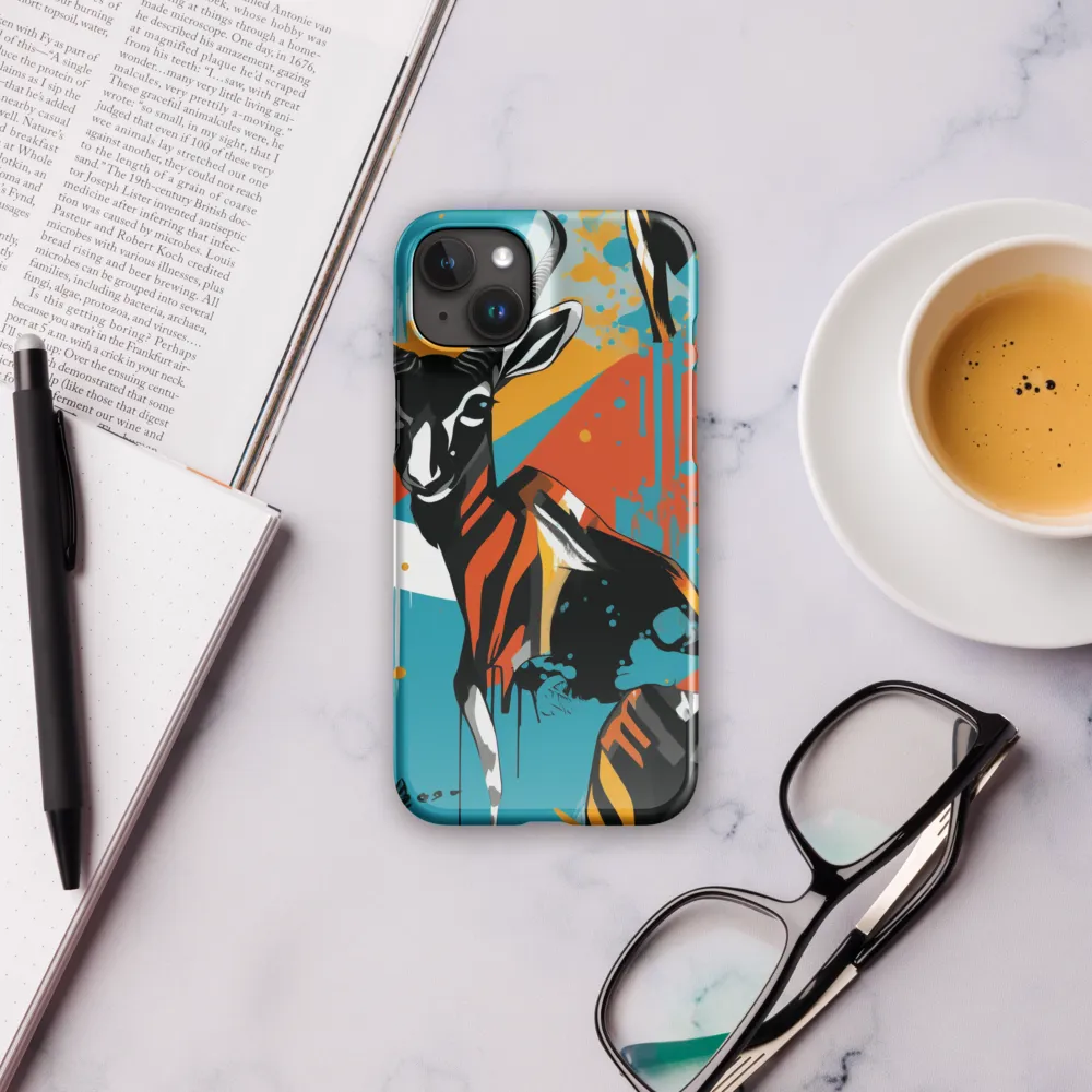 Dynamic Antelope in Vivid Abstract