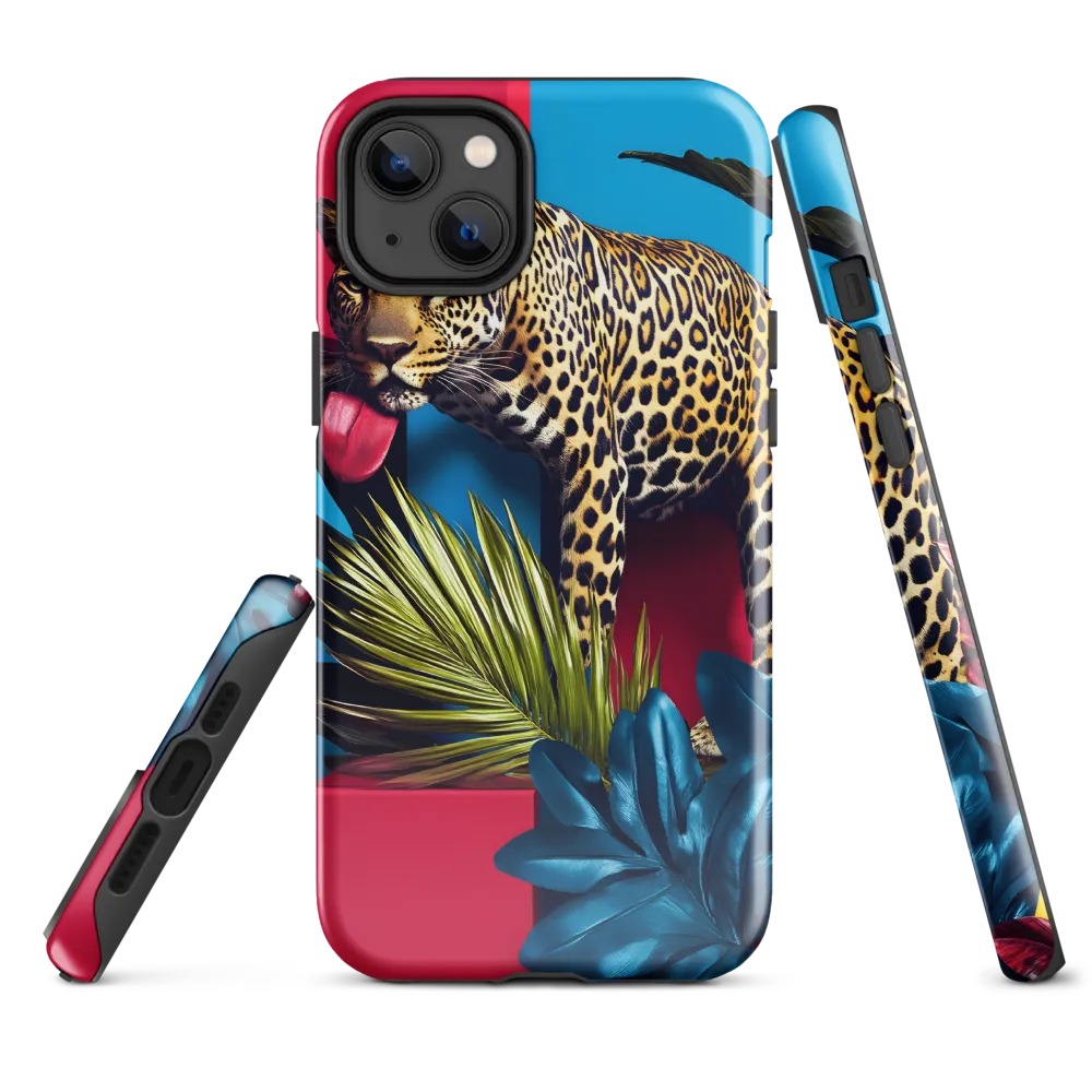 Playful Leopard in Vibrant Paradise