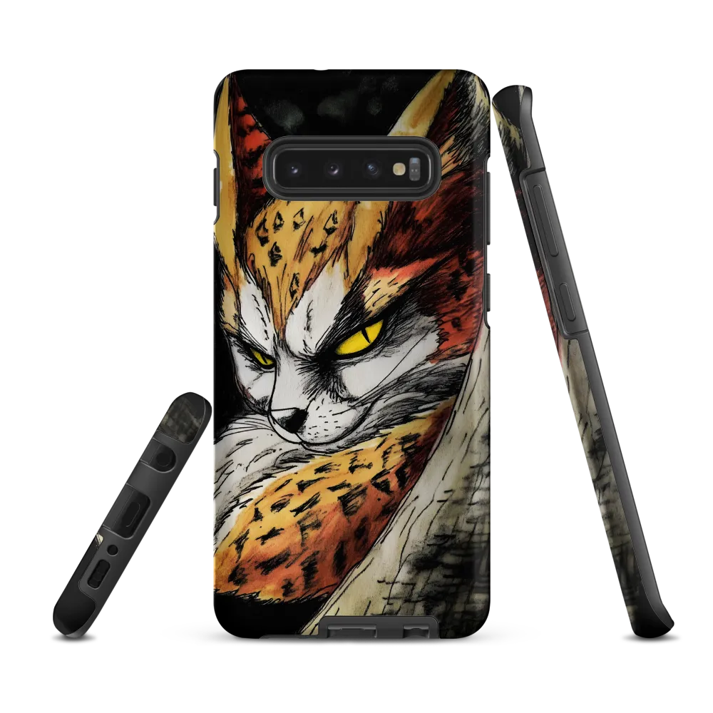 Fierce Gaze of the Wild Cat | Phone Case |  S10 Plus | Tough Case | Matte