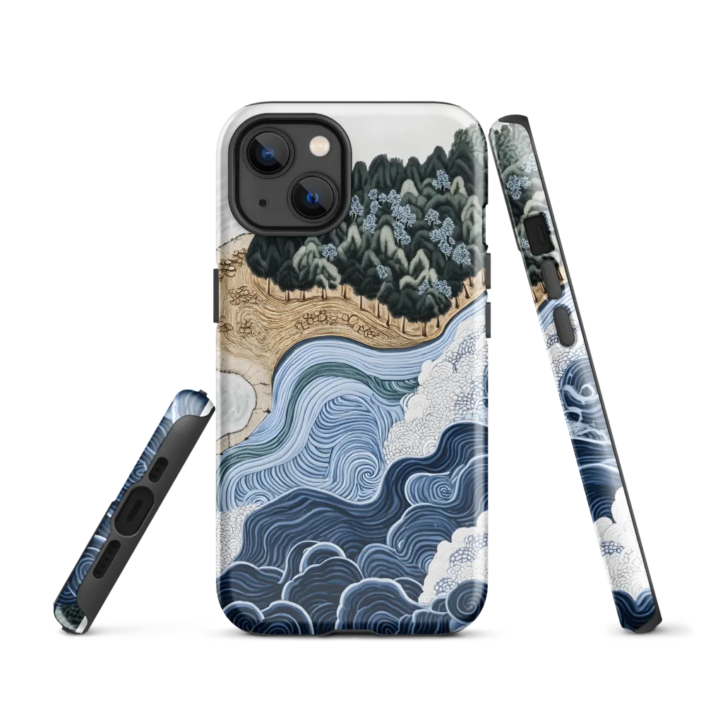 Oceanic Harmony: A Tranquil Landscape | Phone Case |  13 | Tough Case | Glossy