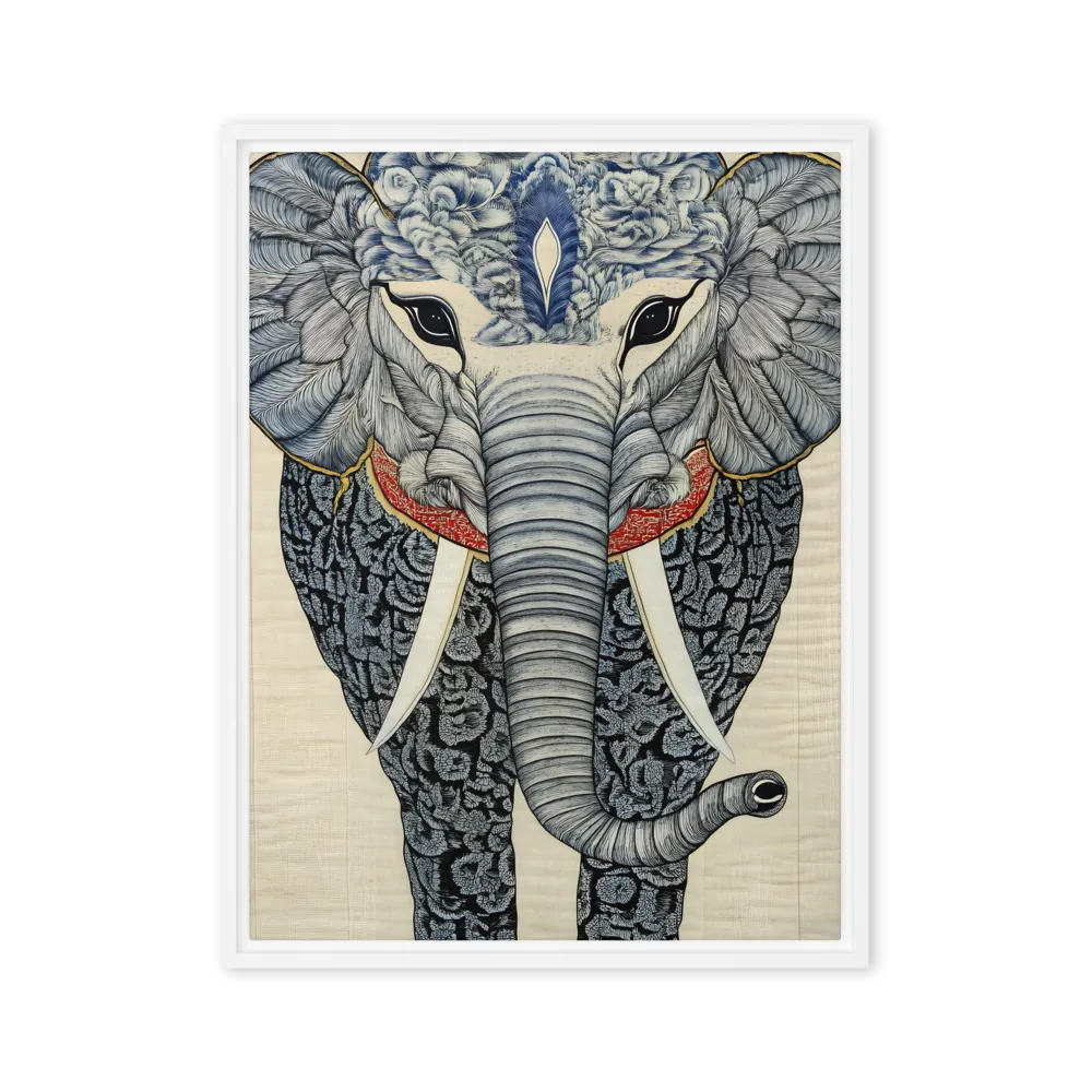 Majesty of the Elephant | Canvas with White Frame | 24″×32″