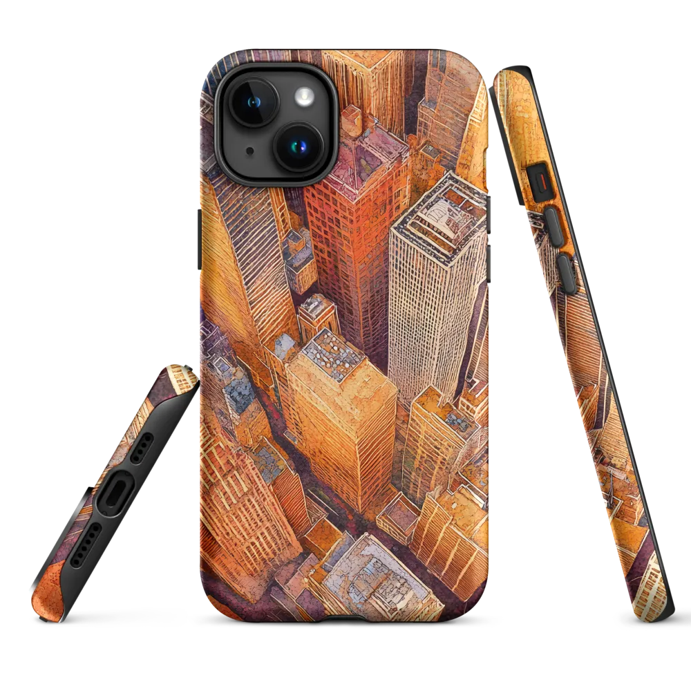 Urban Symphony in Orange and Purple