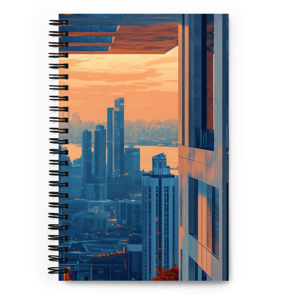 Urban Serenity: A Digital Perspective | Spiral Notebook