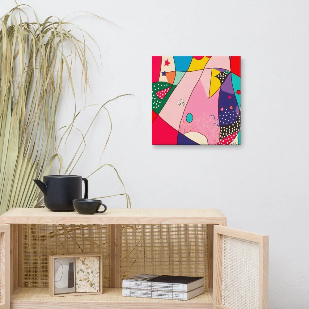 Playful Geometry in Color | Canvas | 16″×16″