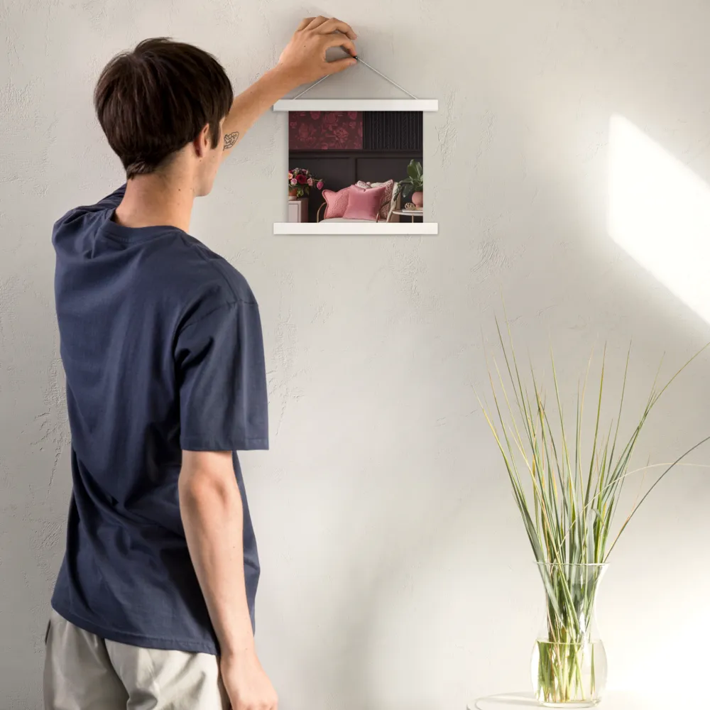 Elegance in Contrast: A Modern Interior Design | Poster With White Wood Hanger | 10″×10″