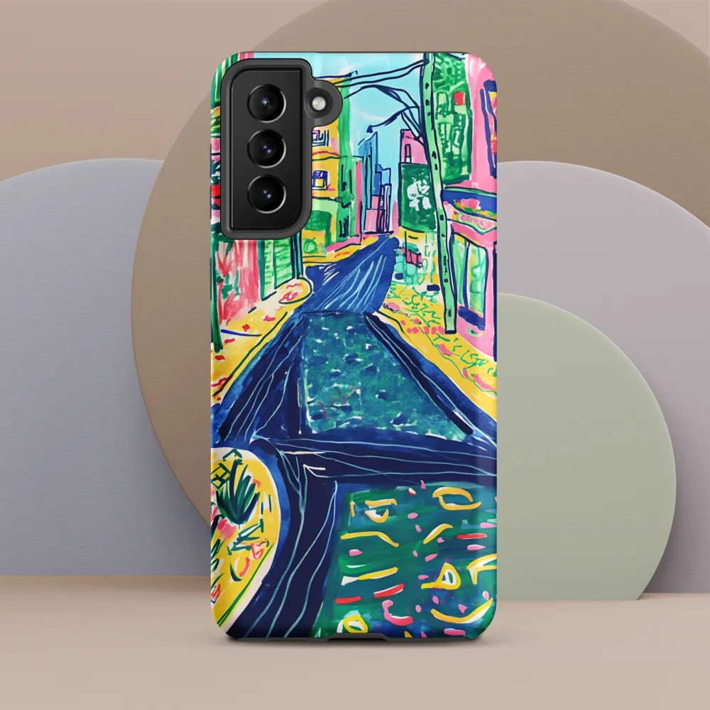 Dreamy Street in Vibrant Hues