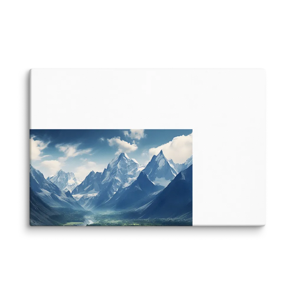 Majestic Serenity: A Landscape of Mountains and Rivers | Canvas | 40″×60″