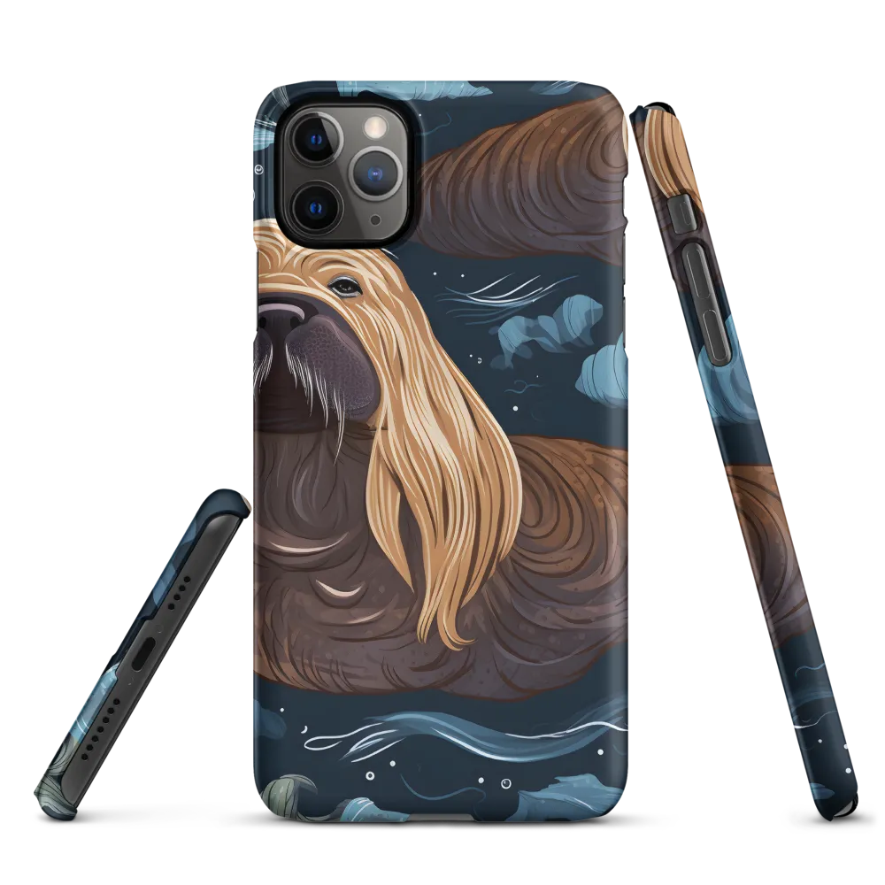 Whimsical Walruses in Deep Blue