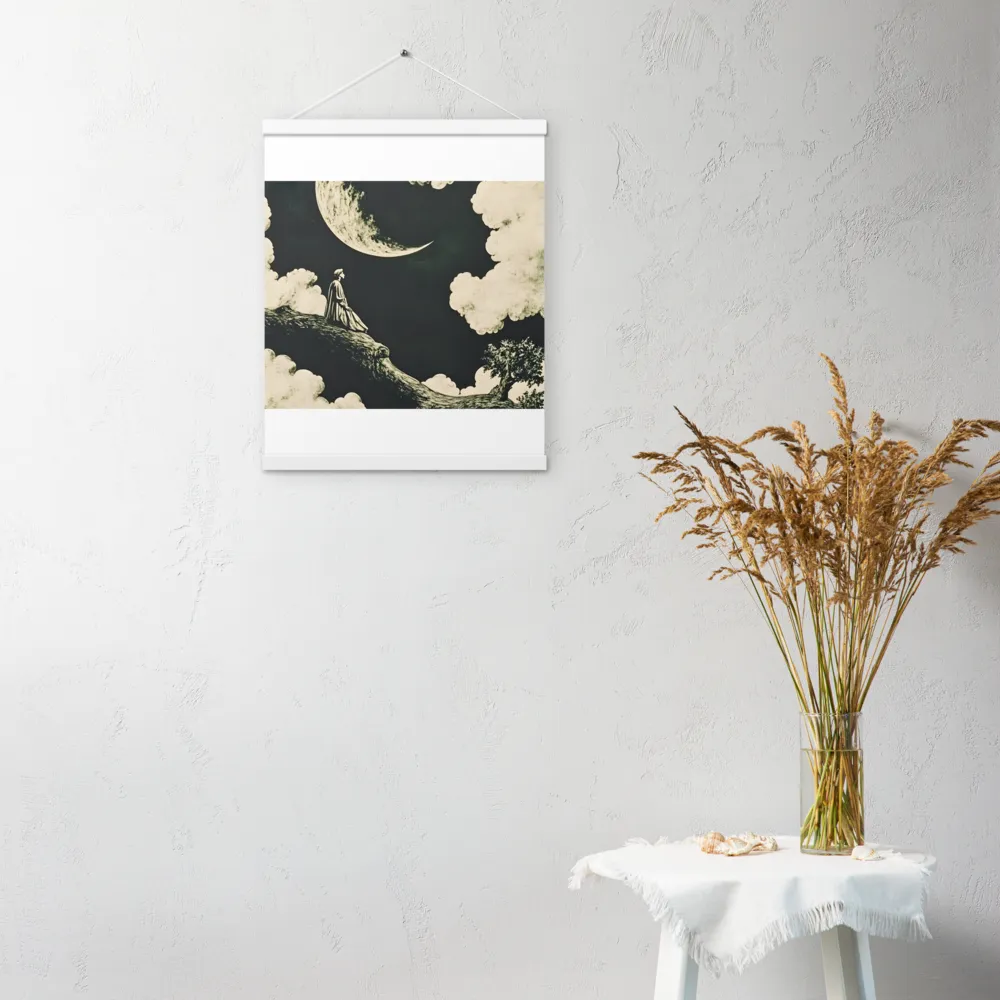 Whispers of the Moon | Poster With White Wood Hanger | 16″×20″
