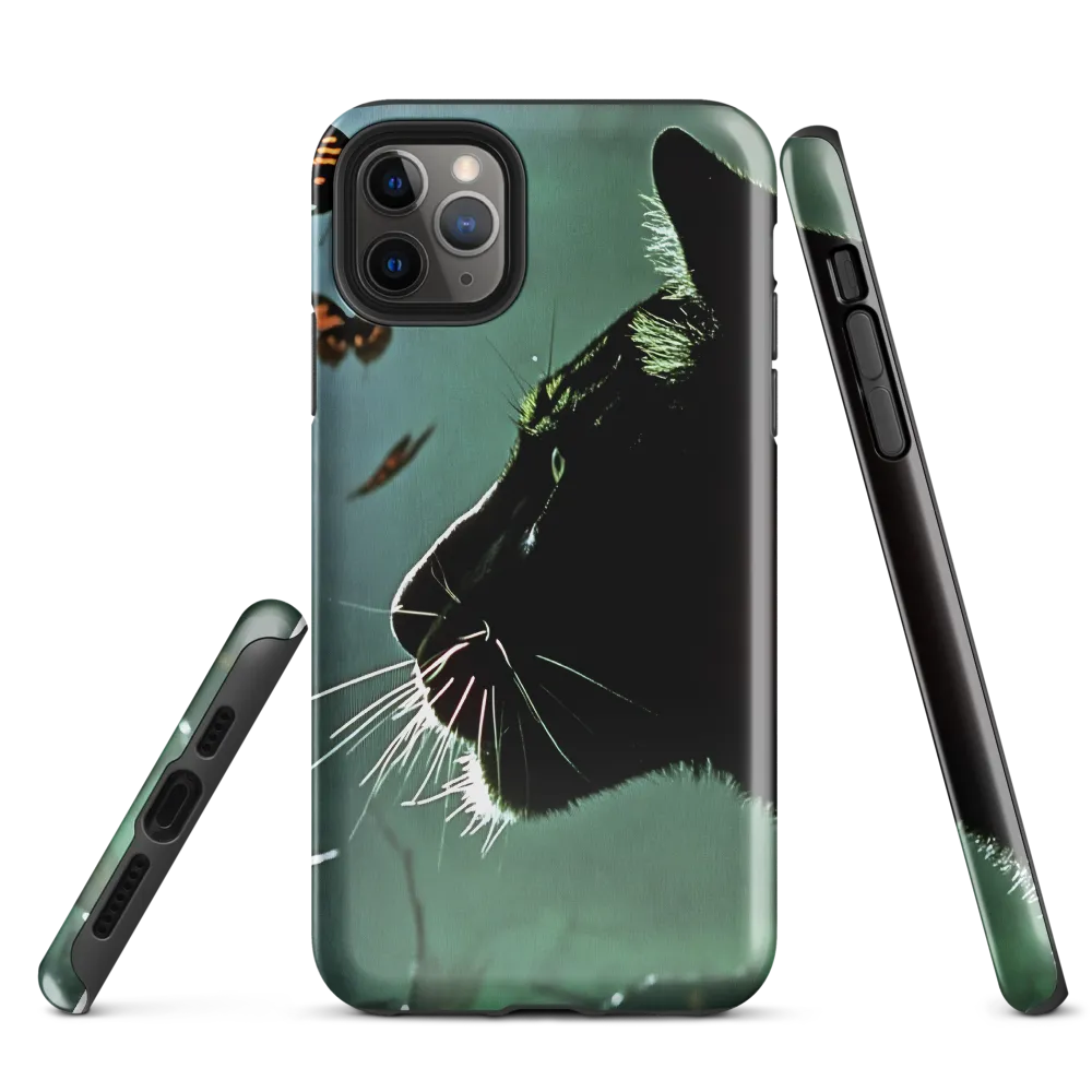 Mystical Encounter: Cat and Butterflies | Phone Case |  11 Pro Max | Tough Case | Glossy