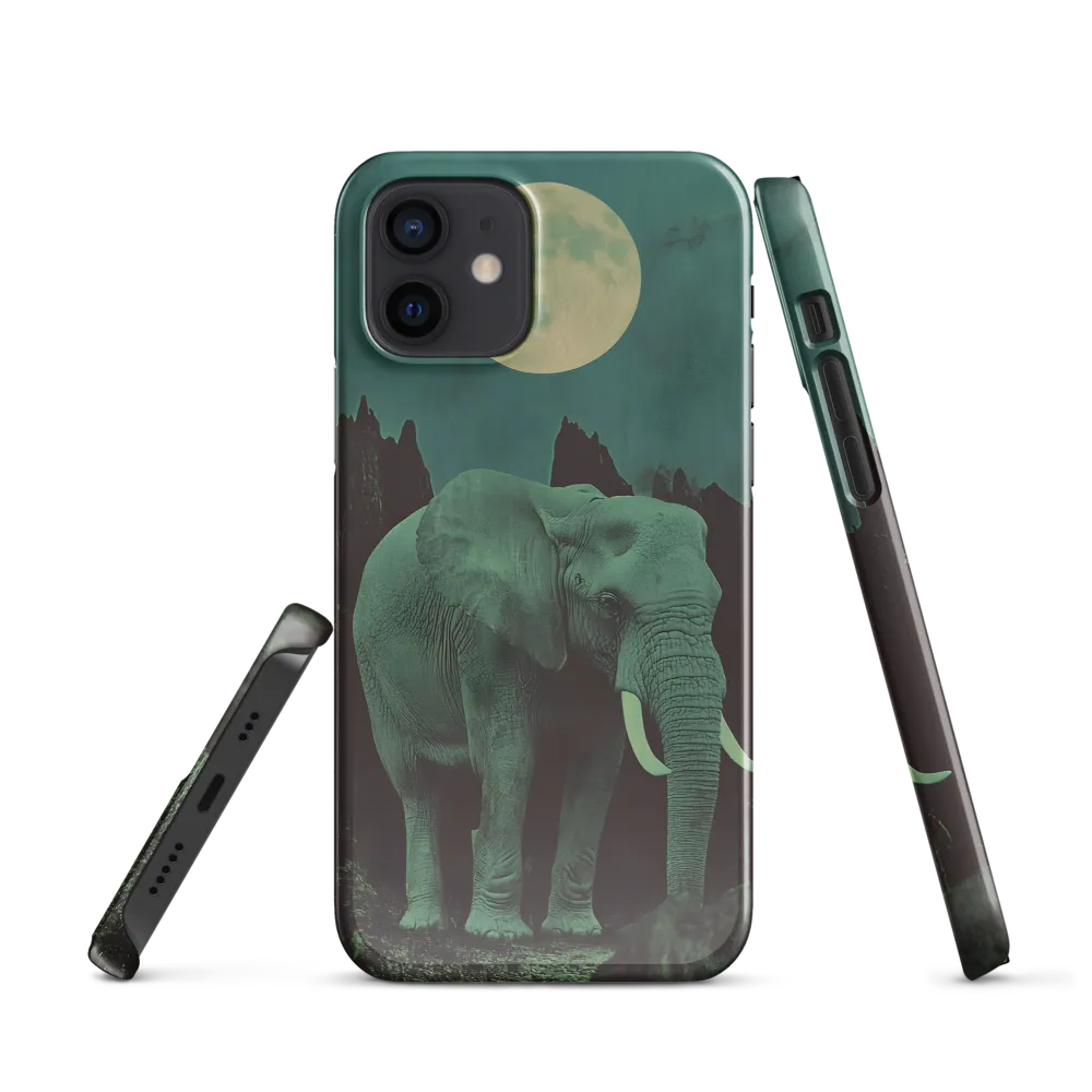 Ethereal Presence: Elephant Under a Full Moon