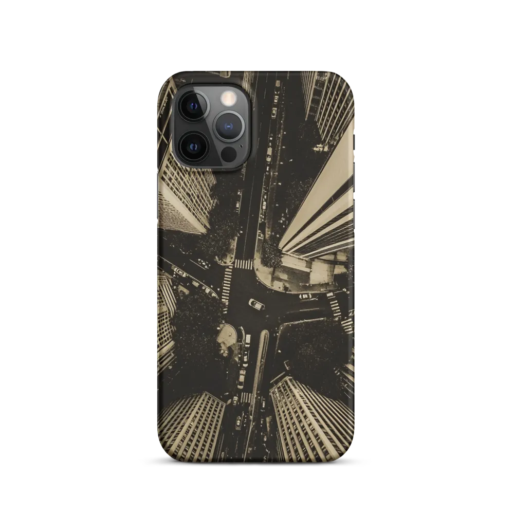 Urban Symphony: Aerial Perspective of City Life | Phone Case |  12 Pro | Snap Case | Matte