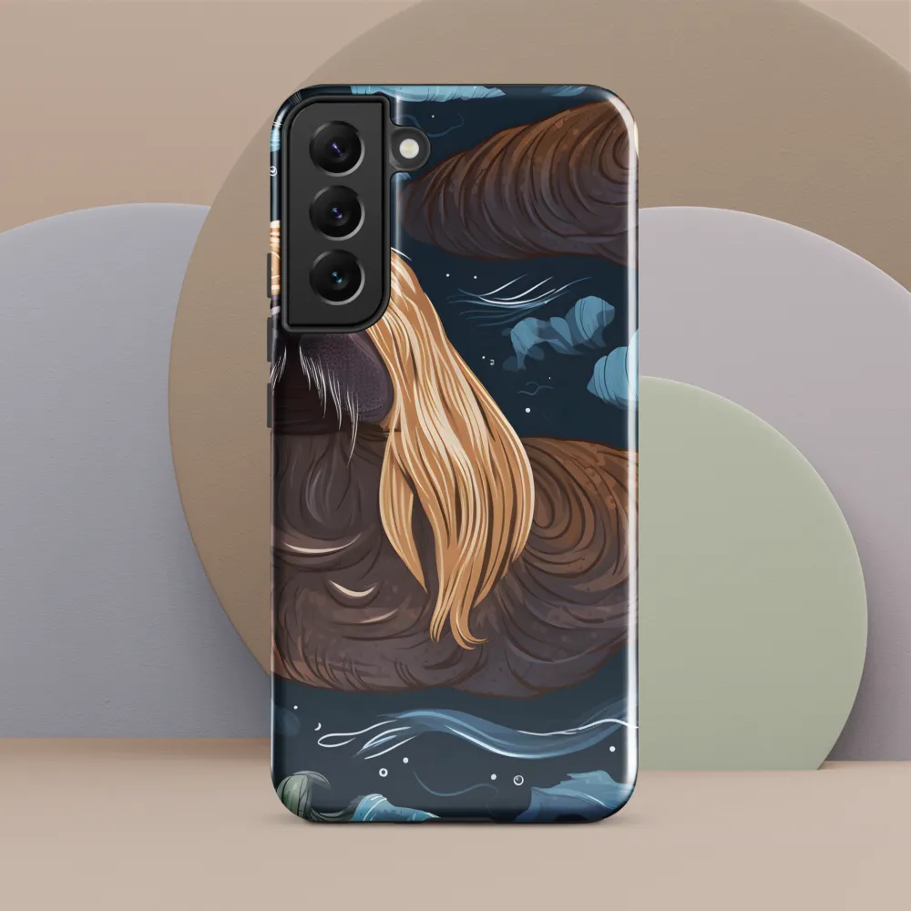 Whimsical Walruses in Deep Blue