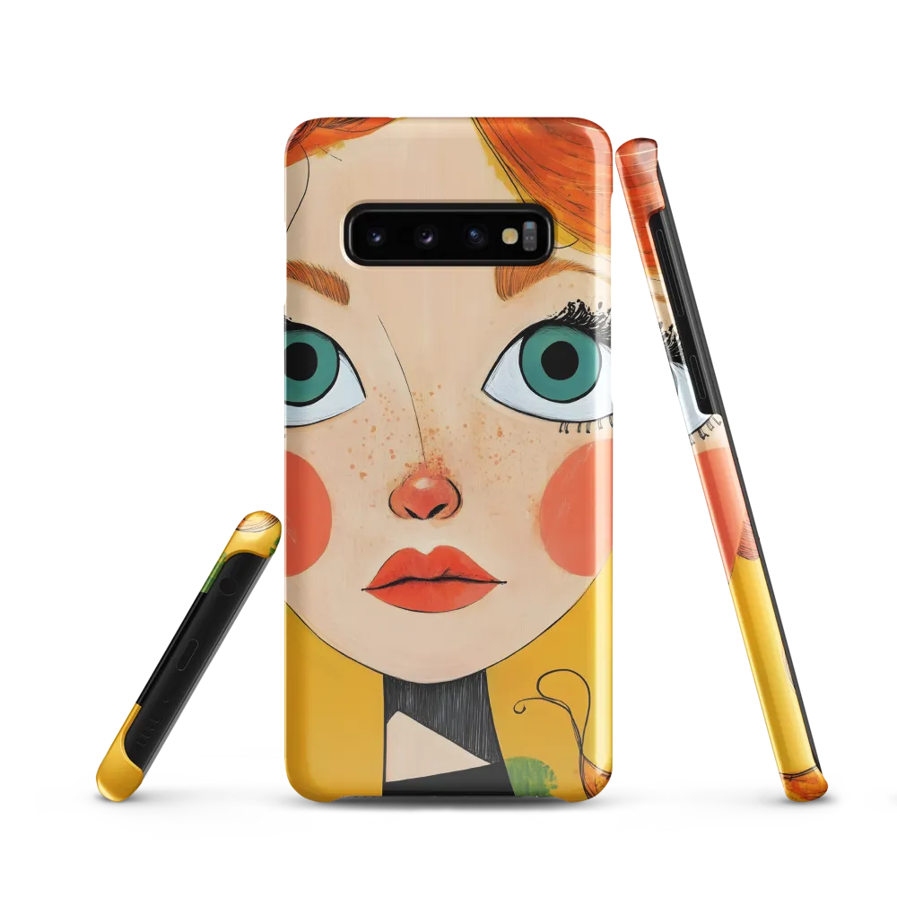 Whimsical Portrait of a Girl | Phone Case |  S10 | Snap Case | Glossy