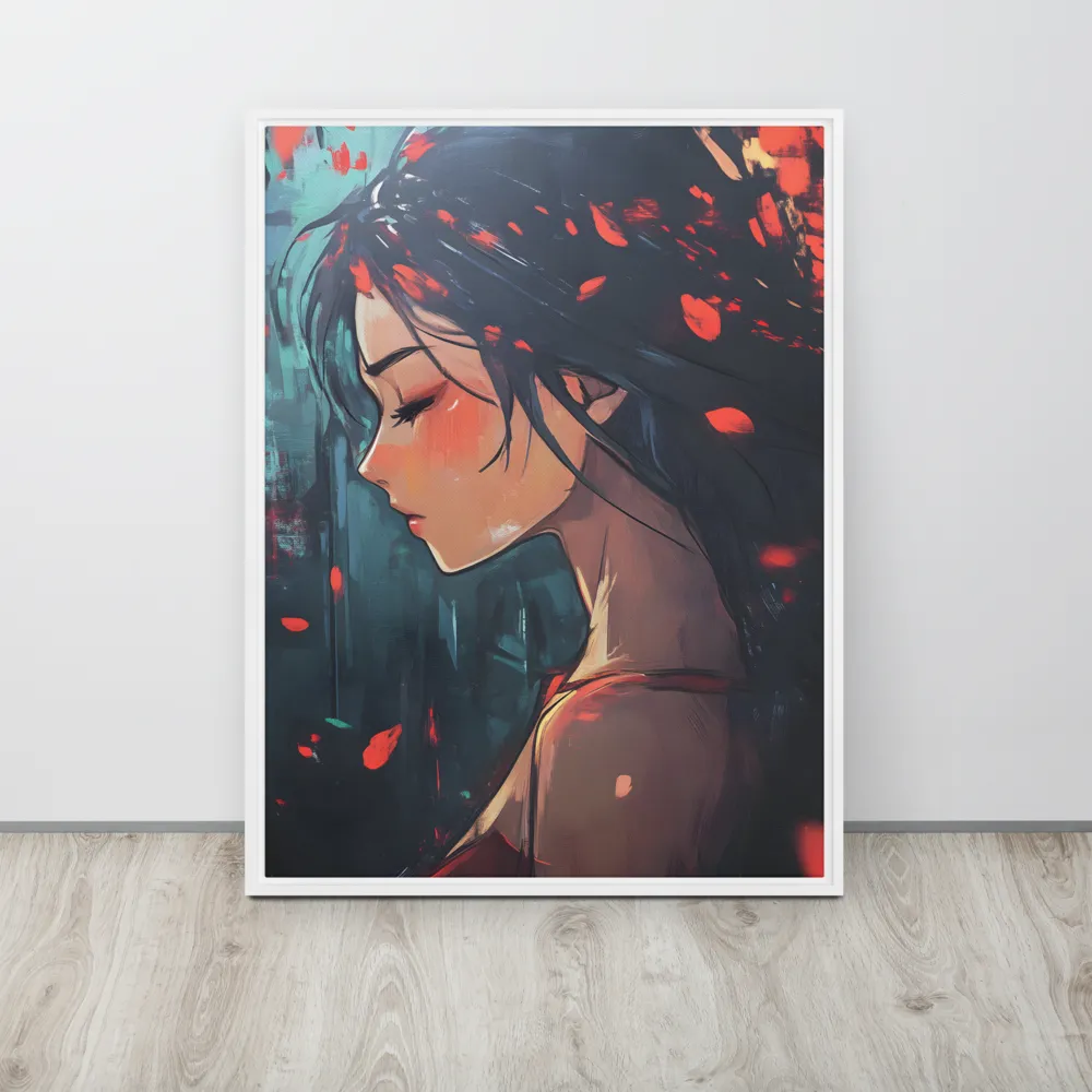 Whispers of Melancholy | Canvas with White Frame | 24″×32″