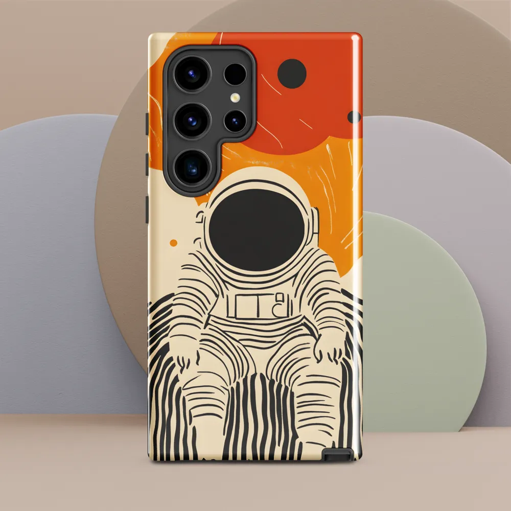Astronaut in Cosmic Thoughts | Phone Case |  S24 Ultra | Tough Case | Glossy
