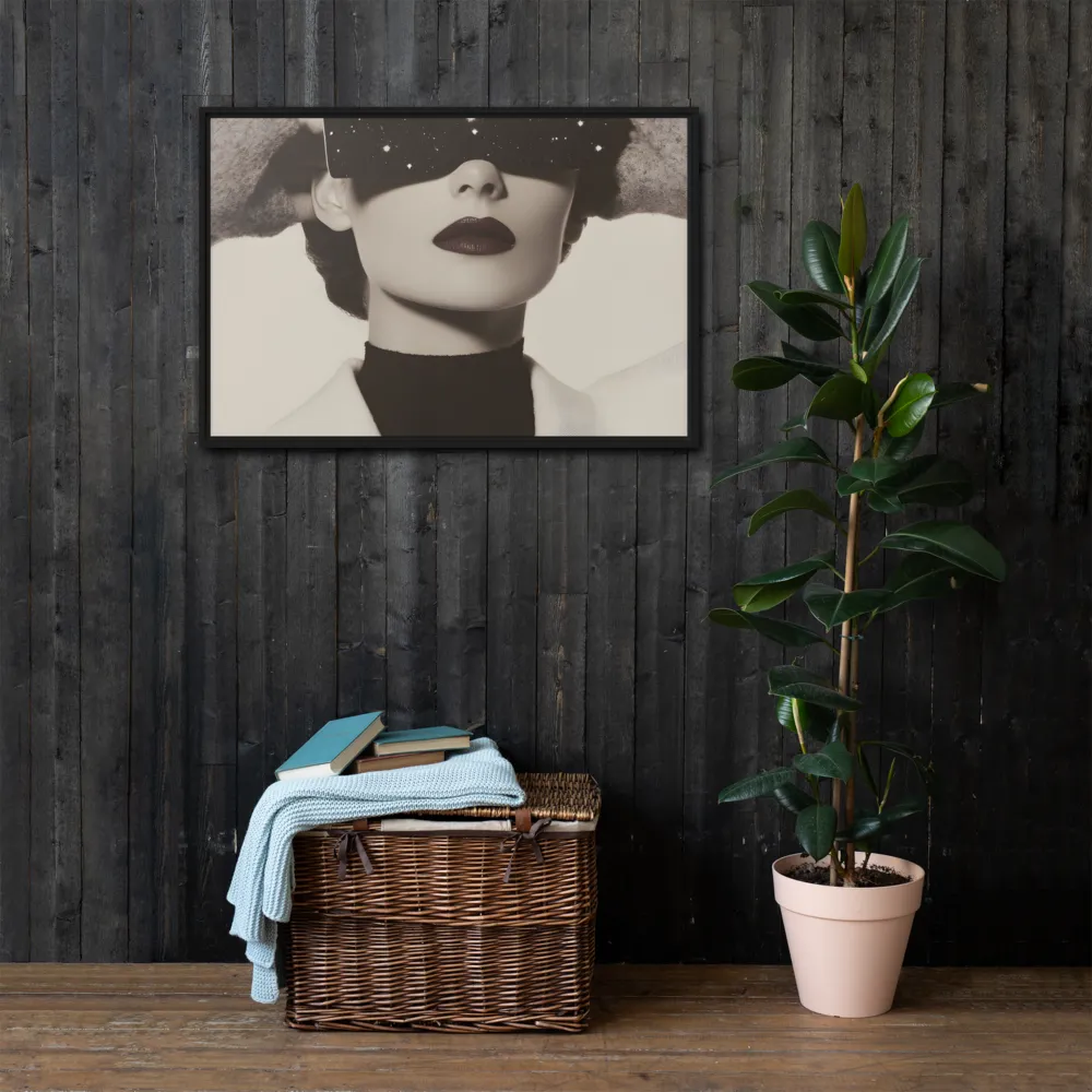Celestial Elegance | Canvas with Black Frame | 24″×36″