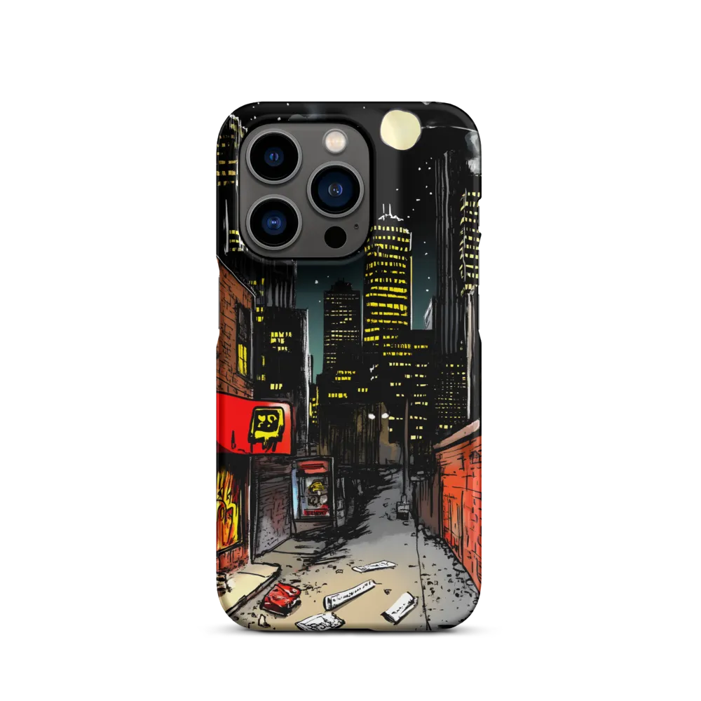 Nocturnal Cityscape: The Hidden Alley | Phone Case |  14 Pro | Snap Case | Matte