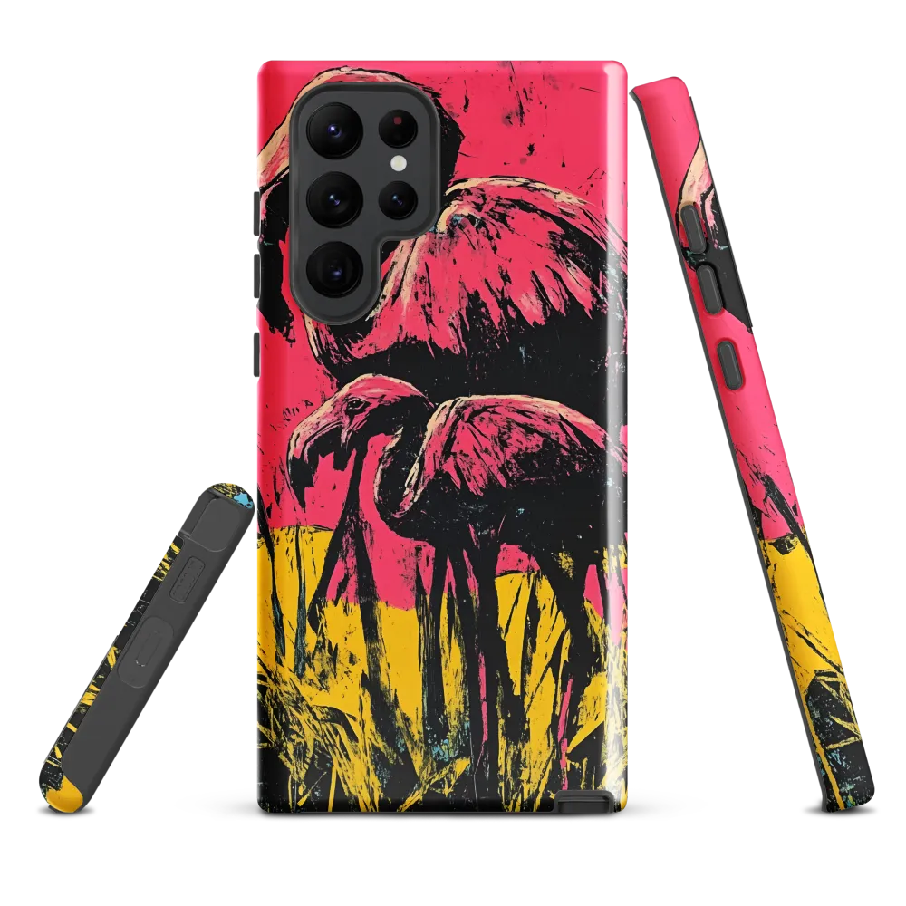 Flamingo Duet: A Pop Art Expression