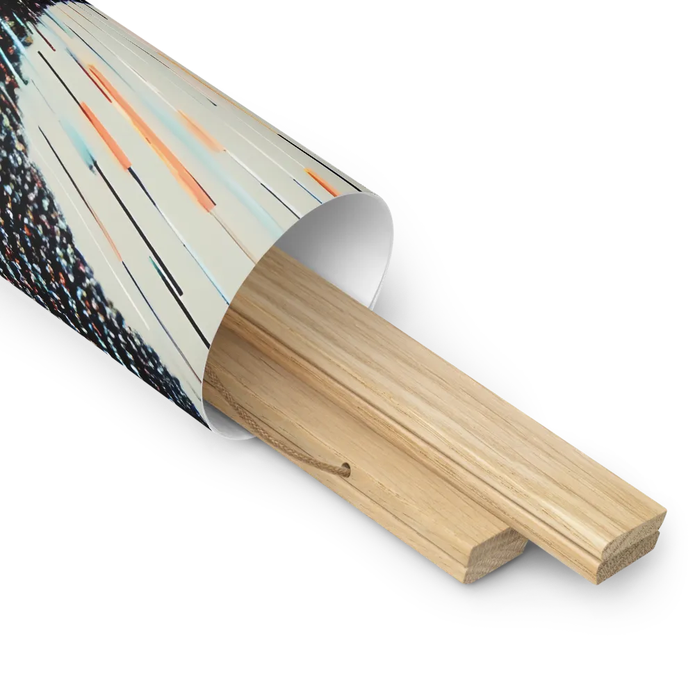 Radiant Reflection: An Abstract Journey of Thought | Poster With Oak Wood Hanger | 18″×18″