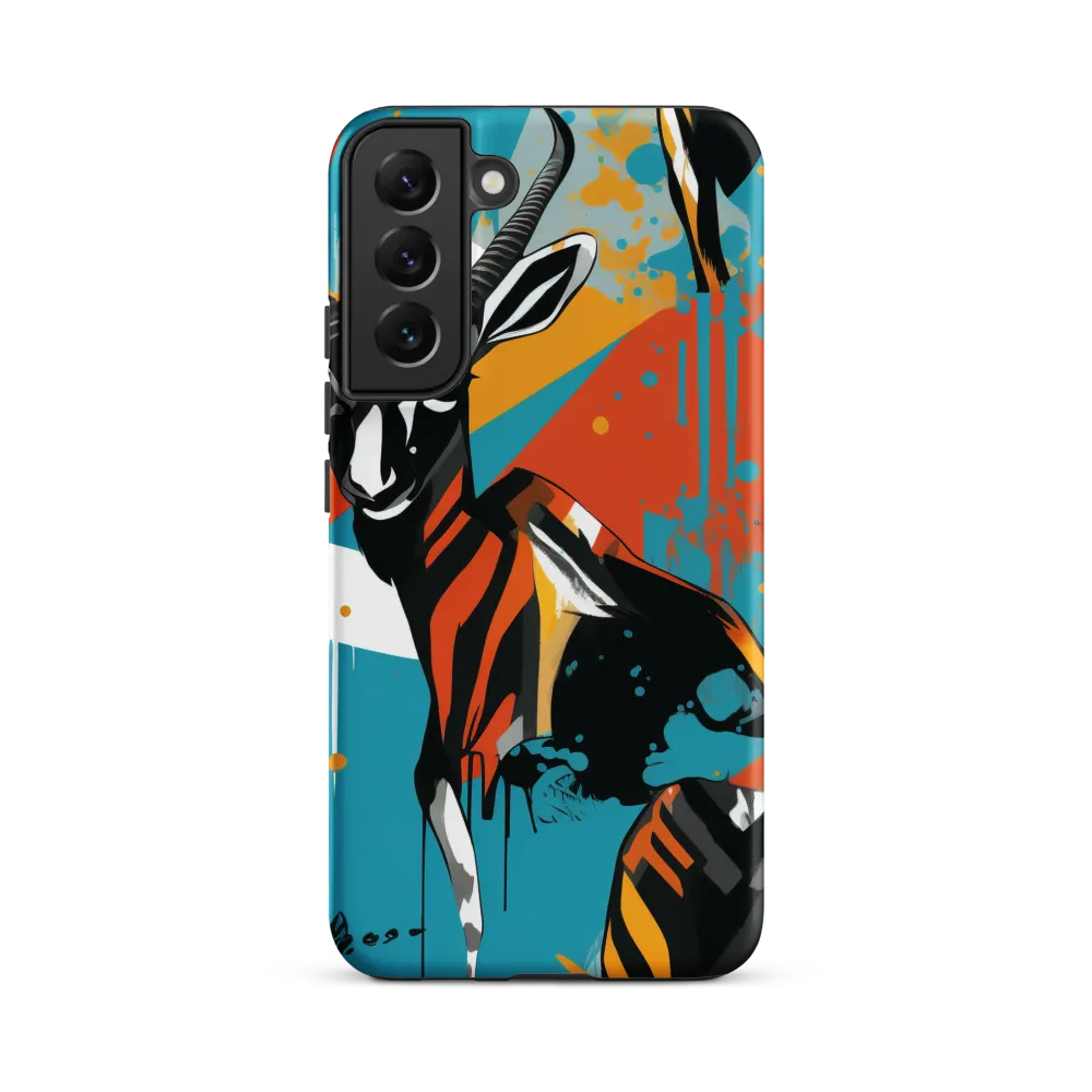 Dynamic Antelope in Vivid Abstract