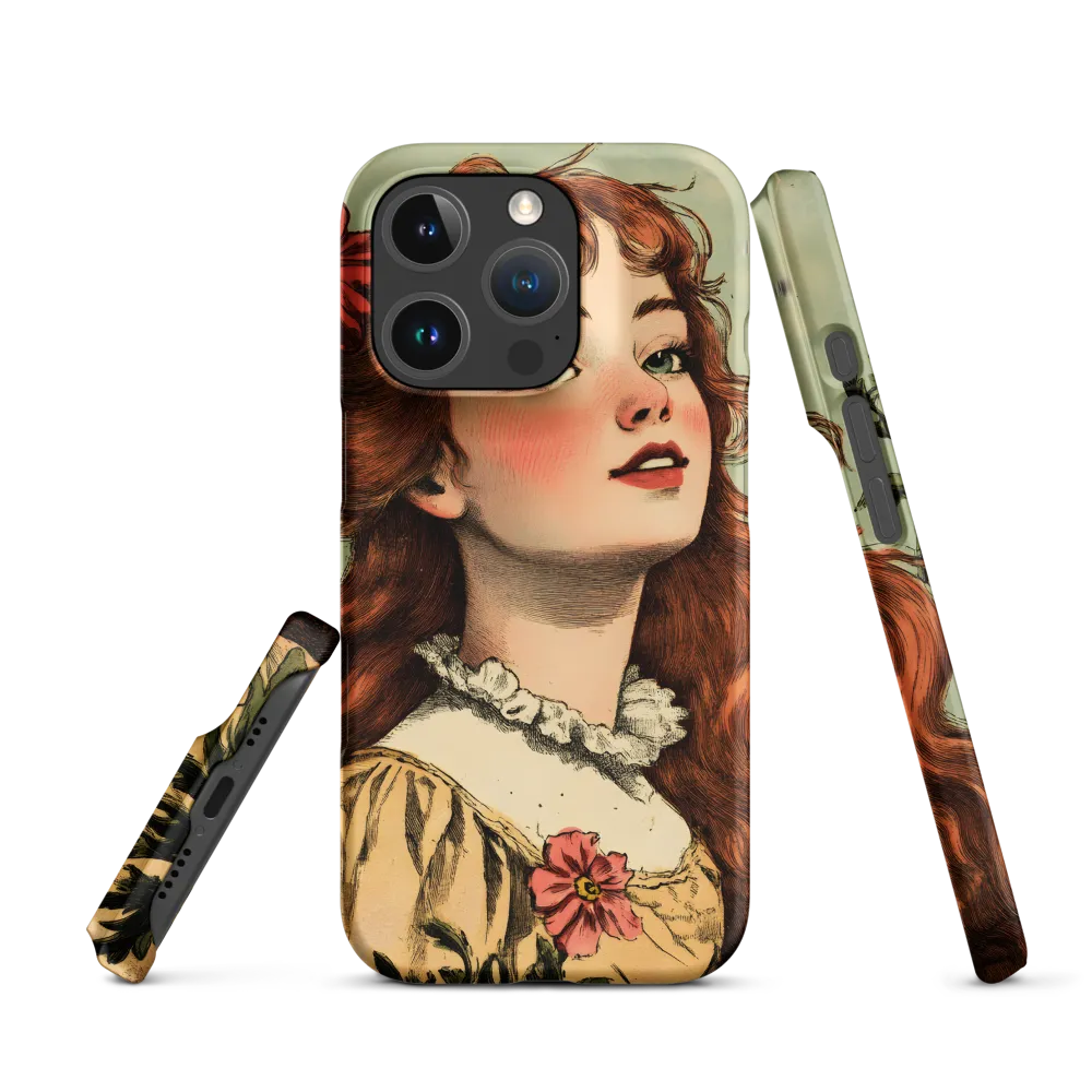 Whimsical Portrait of a Flower-Adorned Girl