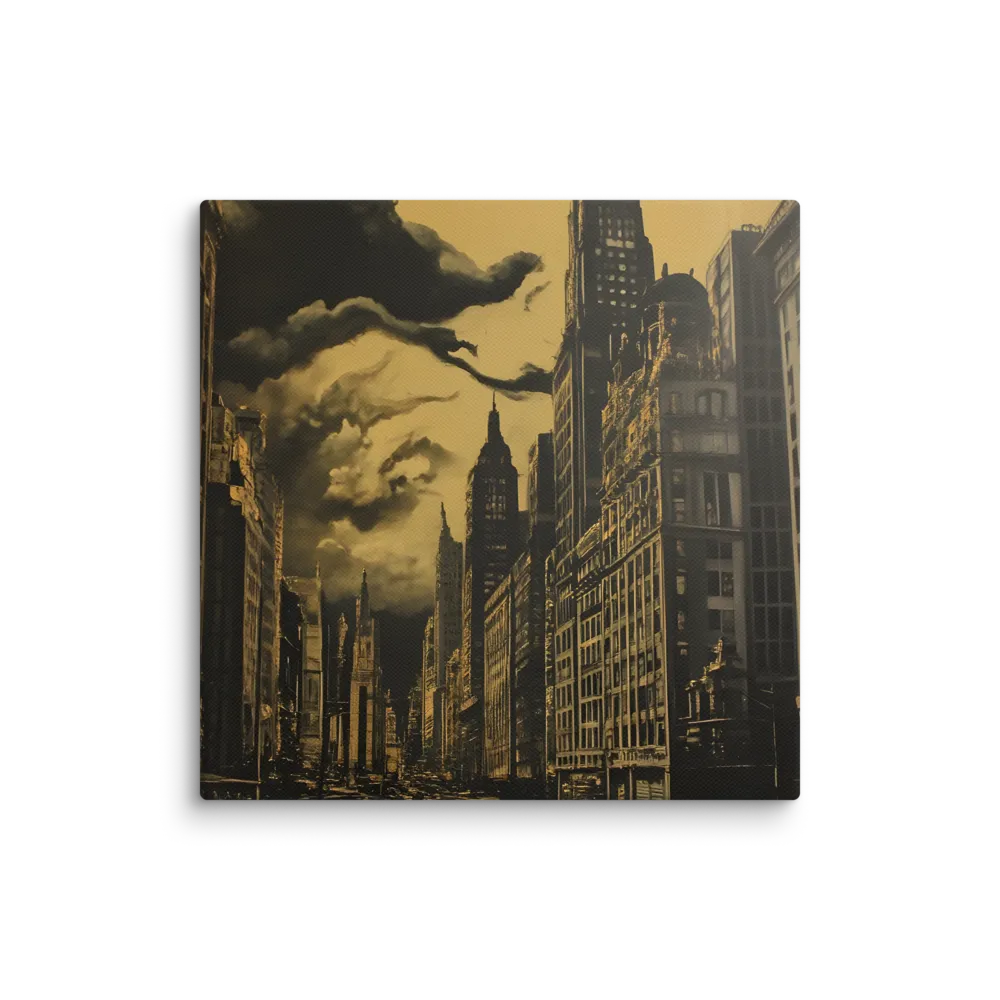 Echoes of a Forgotten Skyline | Canvas | 8″×8″