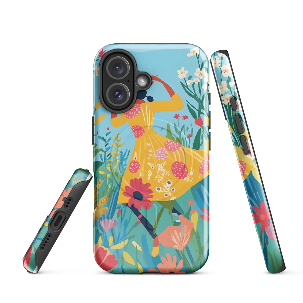 Dancing Among Blossoms | Phone Case |  16 | MagSafe® Tough Case | Glossy