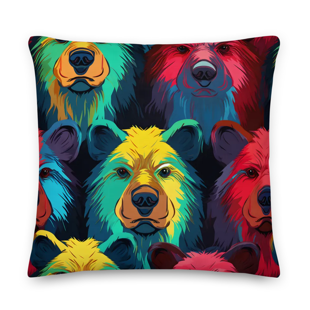 The Colorful Essence of Bears | Pillow | 22″×22″