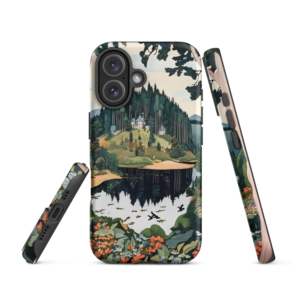 Tranquil Reflections: A Serene Landscape | Phone Case |  16 | Tough Case | Matte