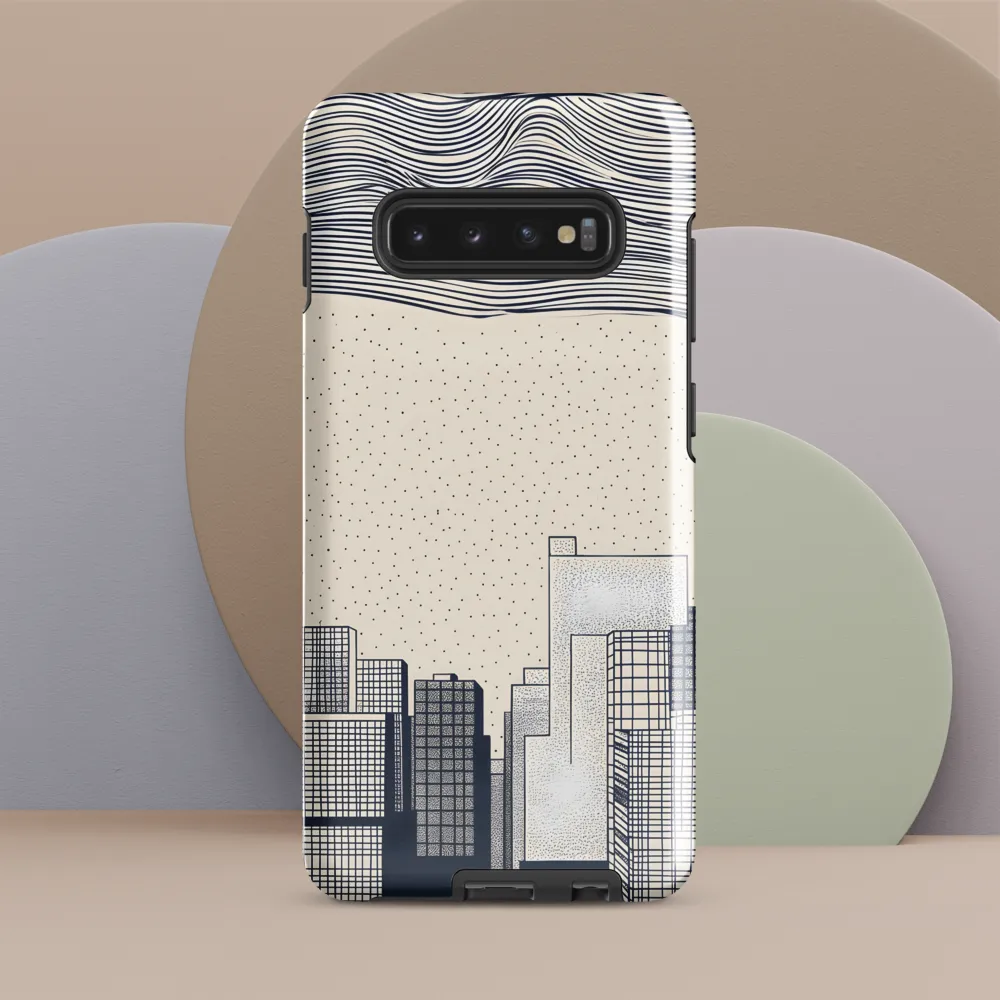 Urban Patterns: A Minimalist Skyline | Phone Case |  S10 Plus | Tough Case | Glossy