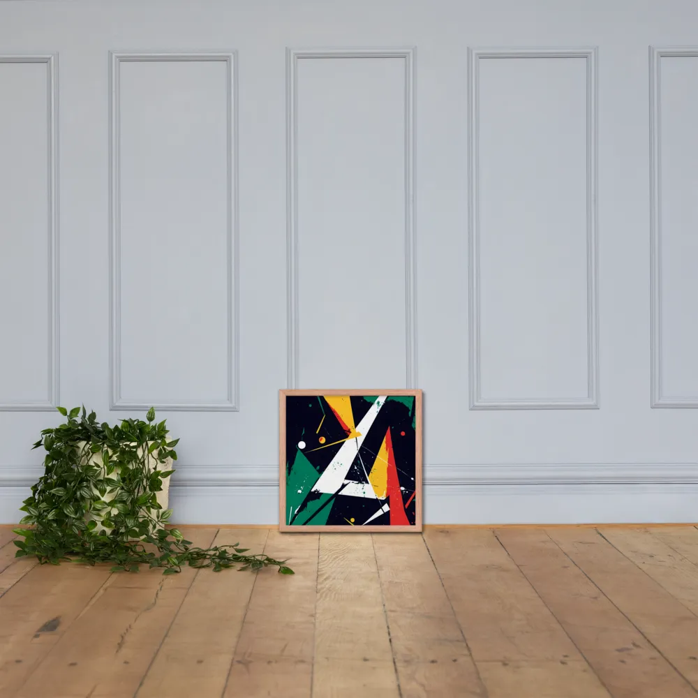 Dynamic Geometries | Poster with Red oak Frame | 16″×16″