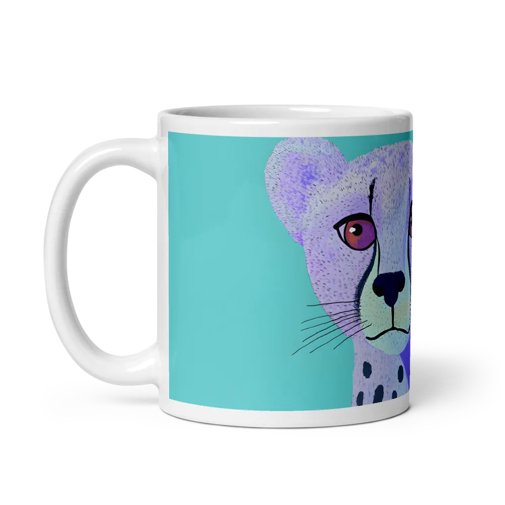 Curious Cheetah | Mug with White inside | 11 oz