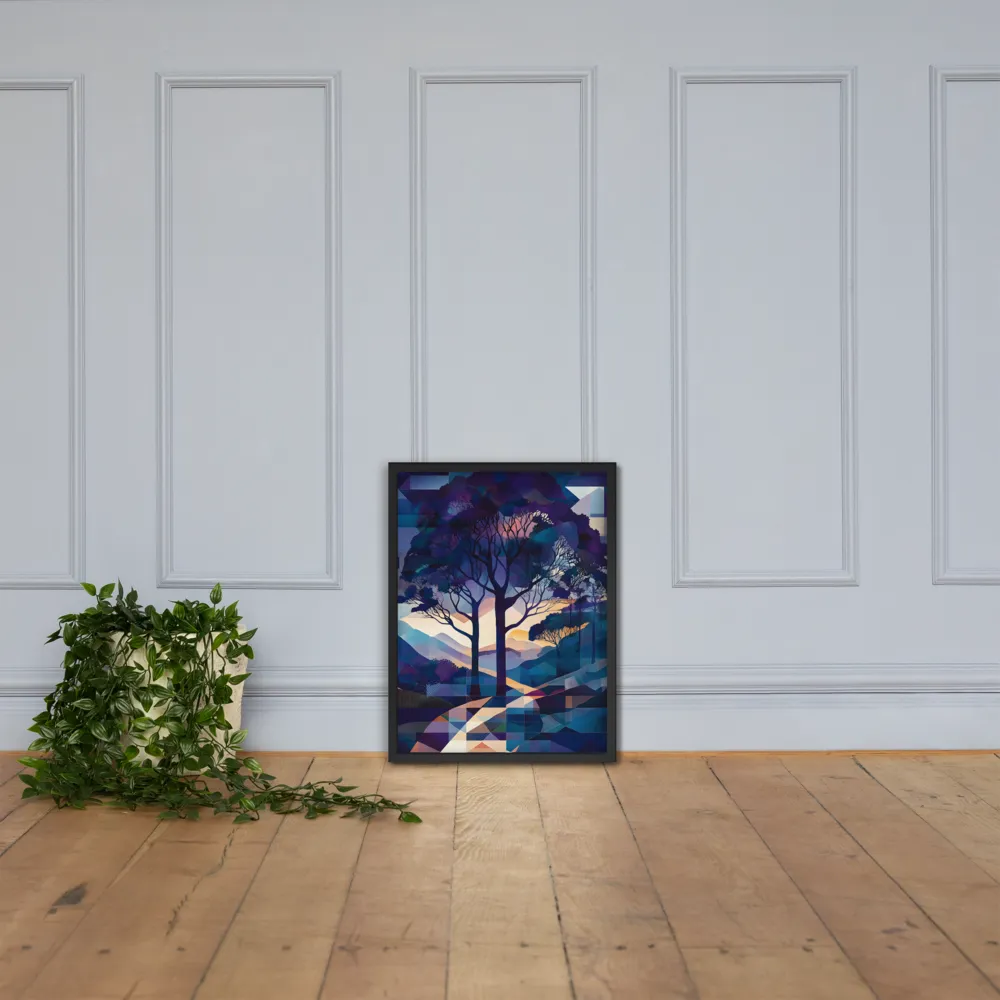 Tranquil Geometry: A Journey Through Color | Poster with Black Frame | 18″×24″