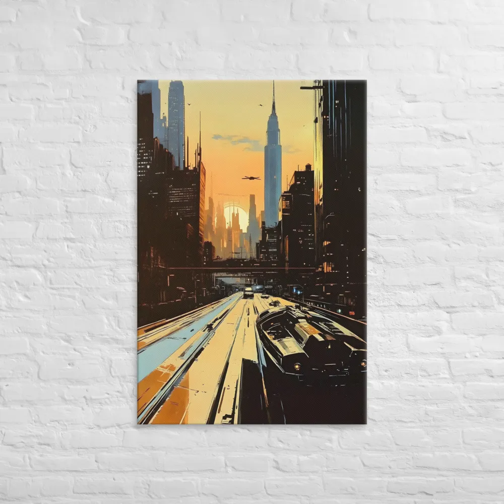 Metro Nexus: A Futuristic Cityscape | Canvas | 32″×48″