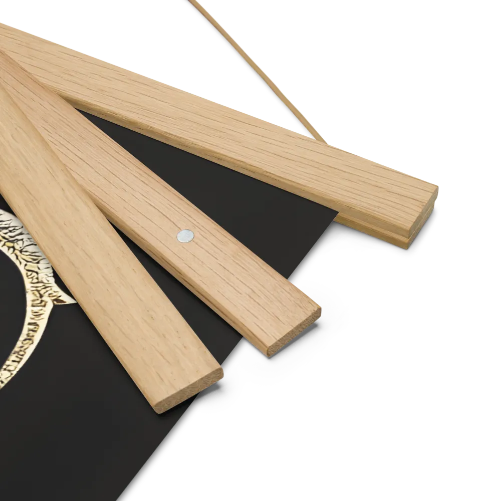 Elegance of the Majestic Peacock | Poster With Oak Wood Hanger | 18″×18″