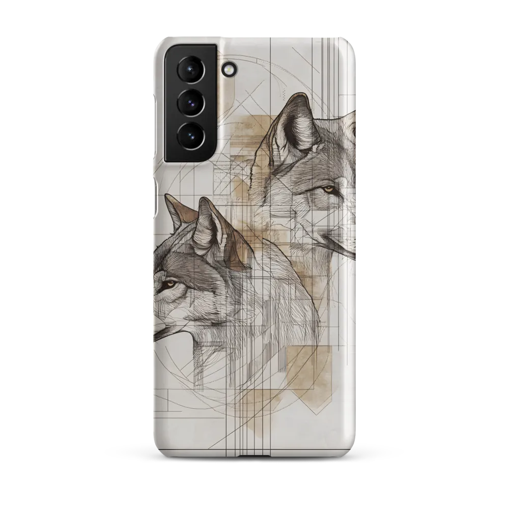 Geometric Harmony: The Essence of Wolves | Phone Case |  S21 Plus | Snap Case | Matte