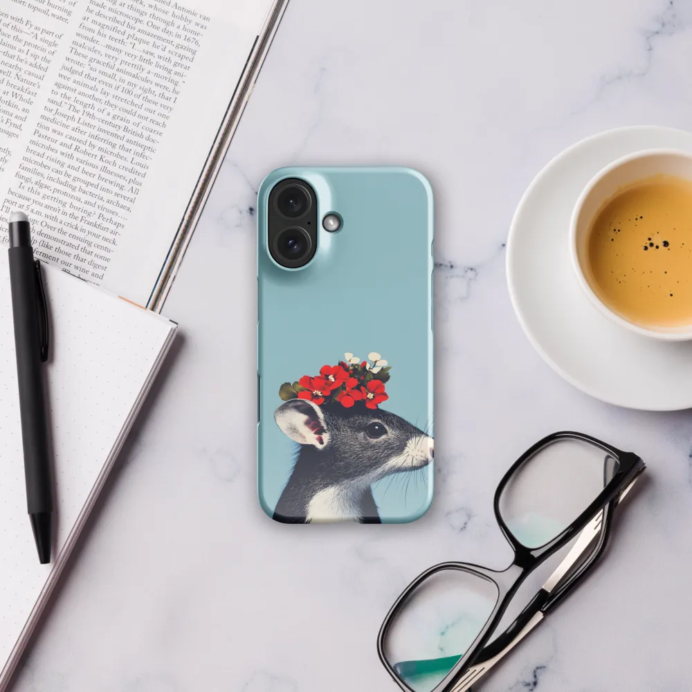 Whimsical Flora: A Mouse's Floral Crown | Phone Case