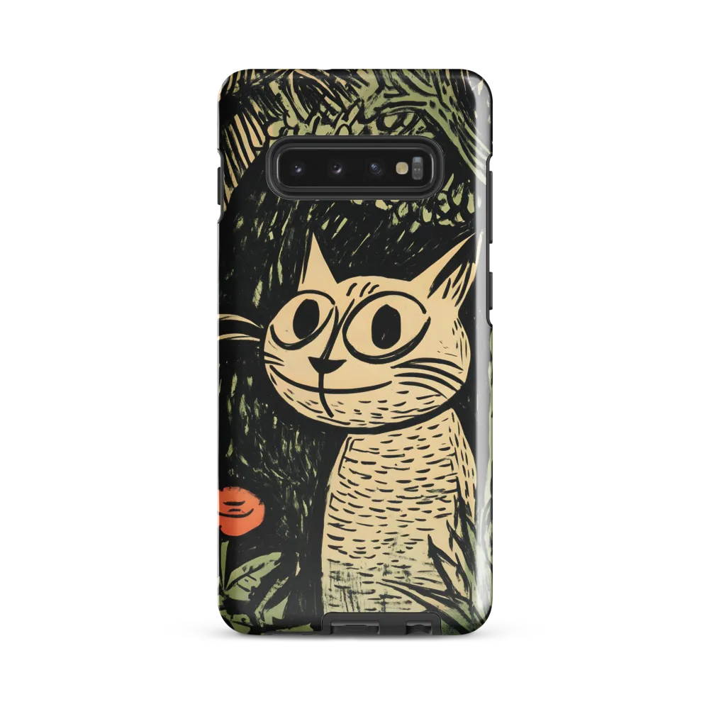 Whimsical Cat in the Forest | Phone Case |  S10 Plus | Tough Case | Glossy