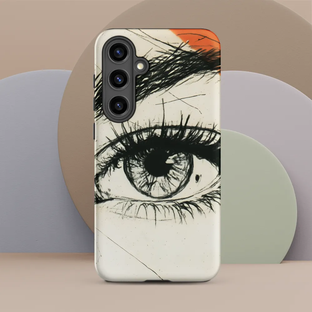 Study of an Eye with Orange Accent