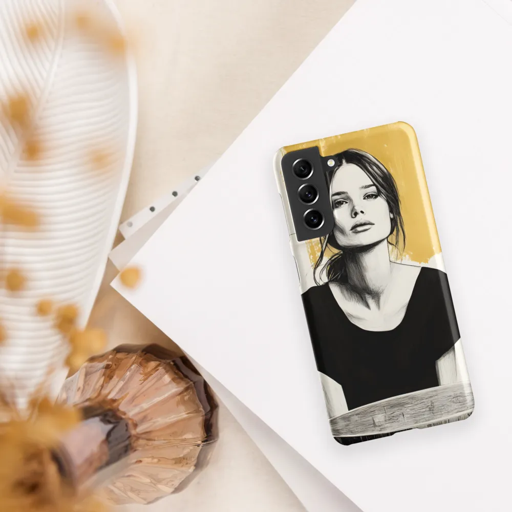Golden Serenity: A Minimalist Portrait