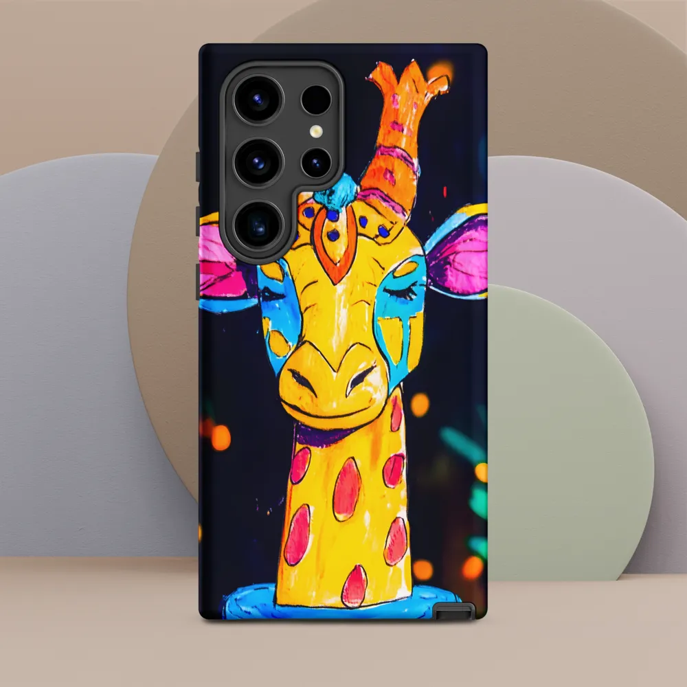 Whimsical Giraffe in Vibrant Colors