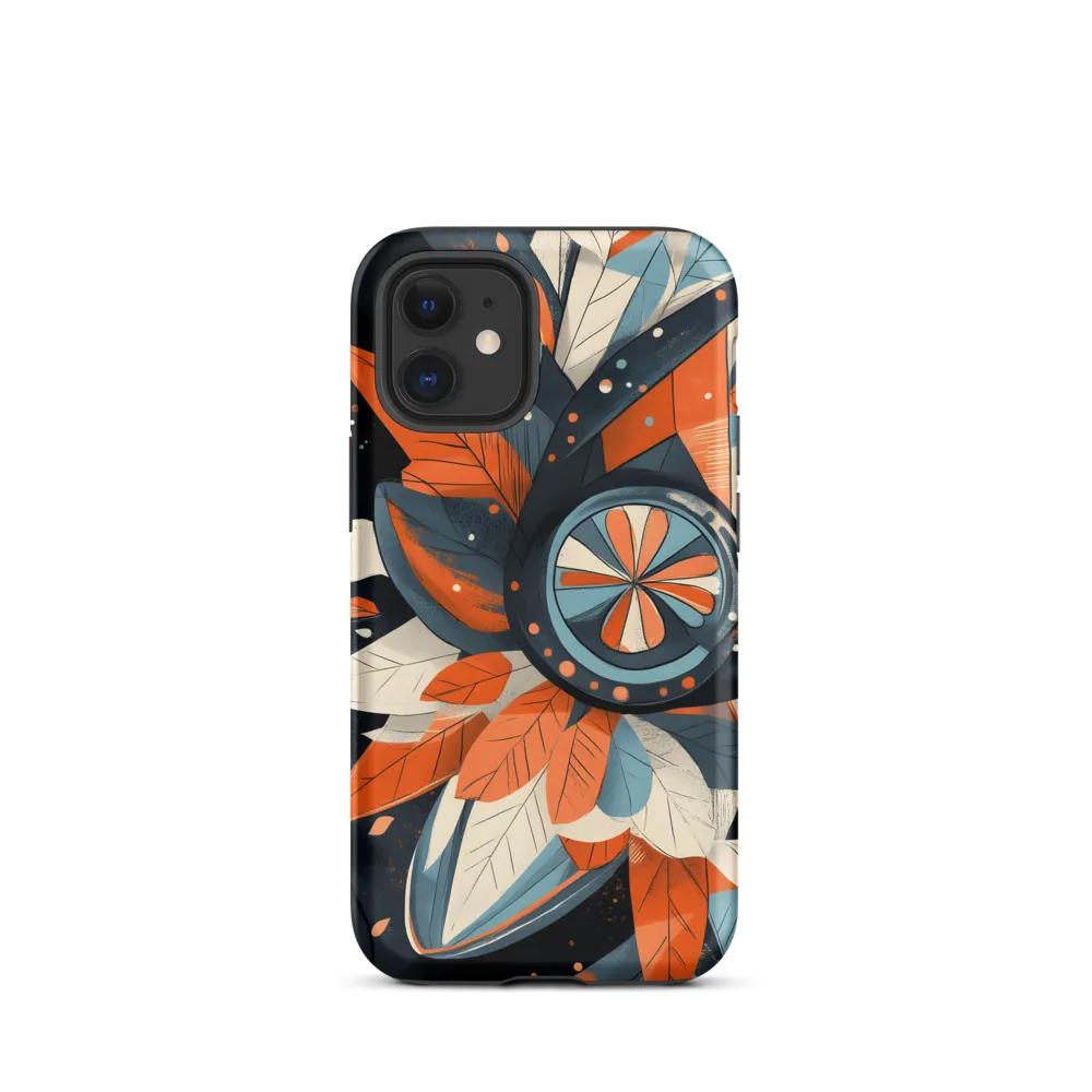 Floral Symphony in Orange and Teal