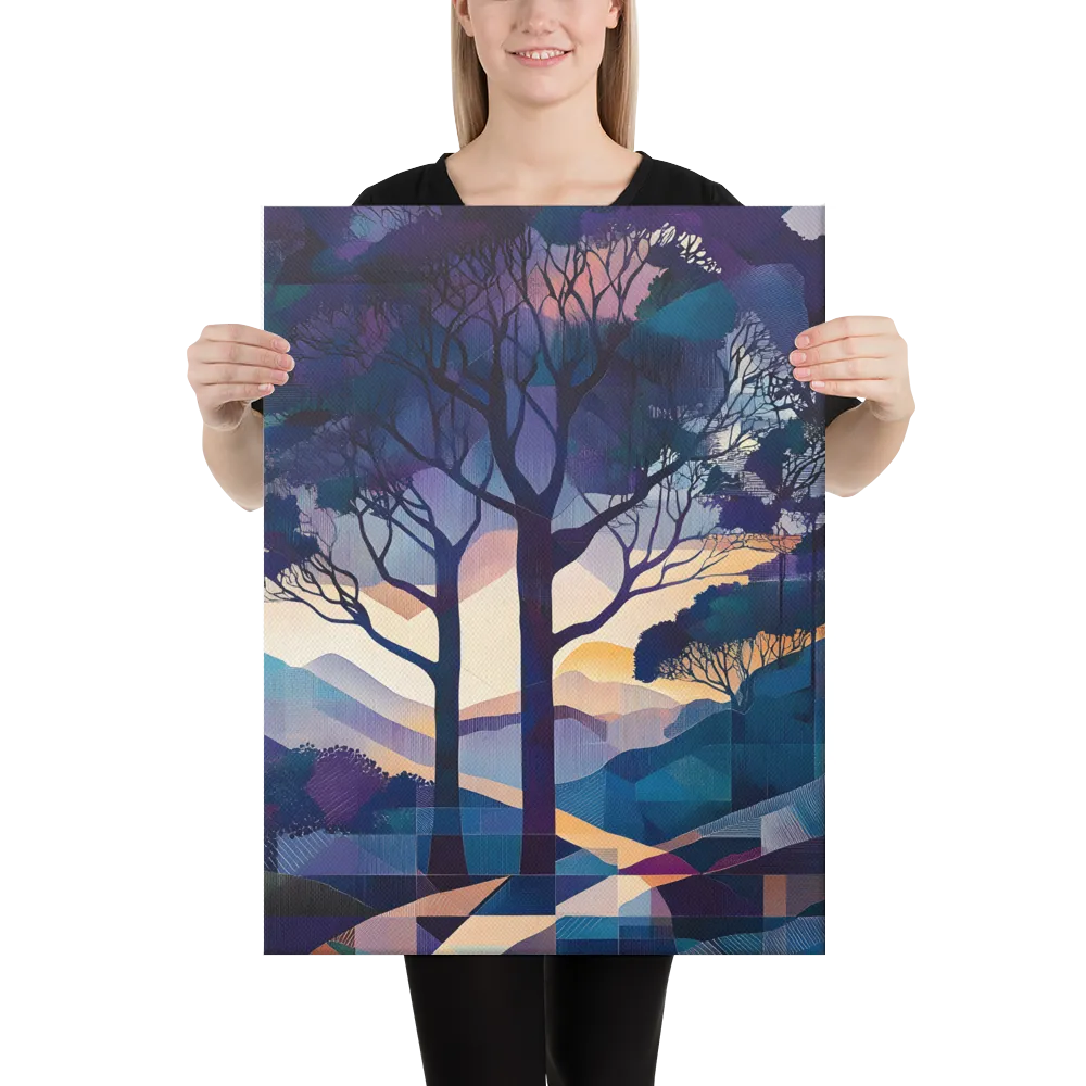 Tranquil Geometry: A Journey Through Color | Canvas | 18″×24″