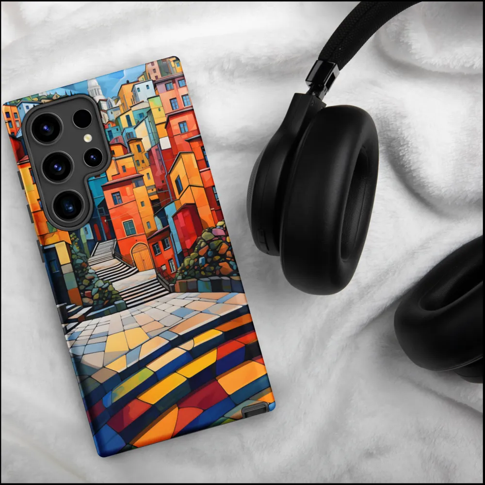 Vibrant Village: A Cubist Journey