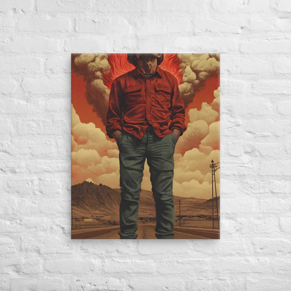 Defiant Spirit in a Surreal Landscape | Canvas | 24″×30″