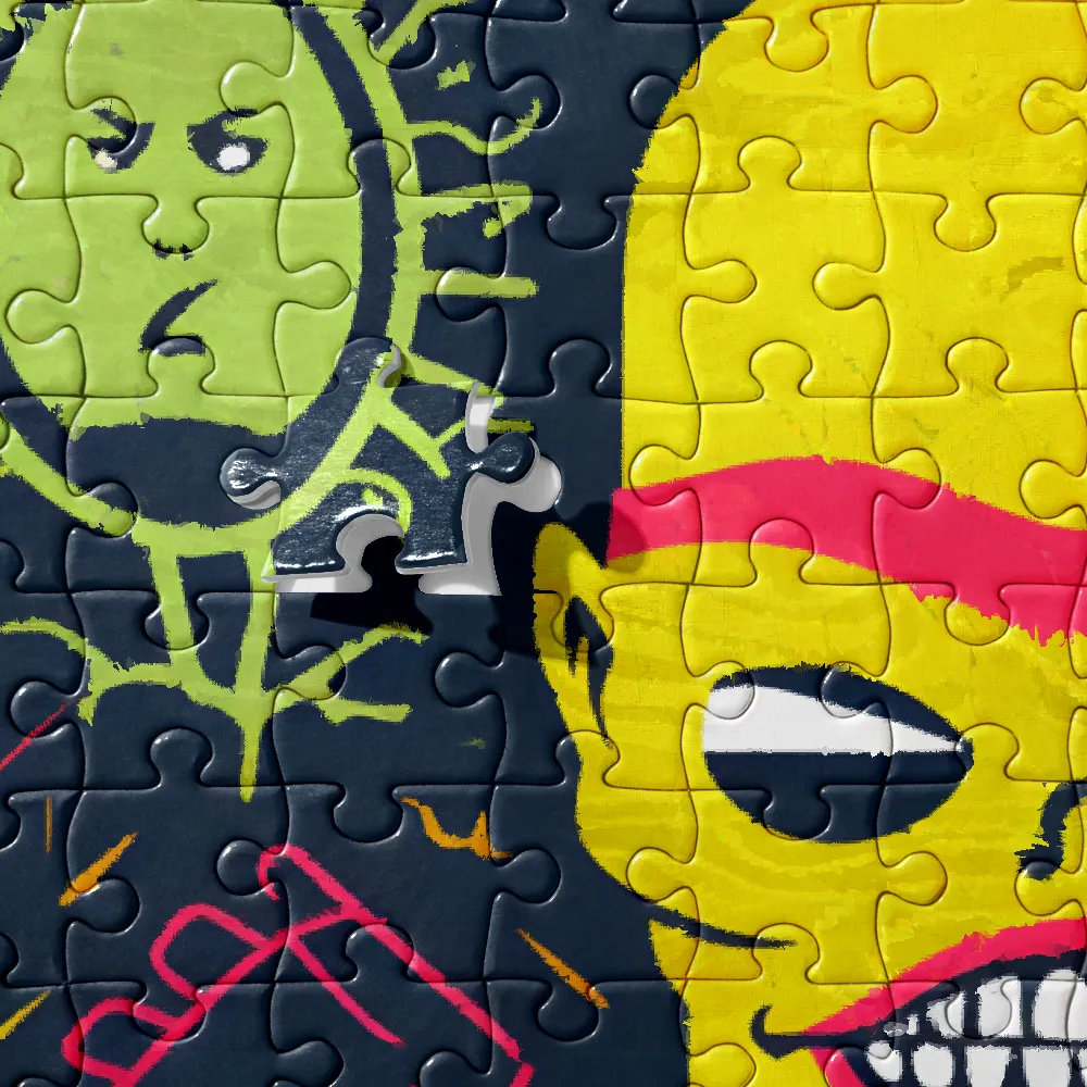 Neon Revelry: A Quirky Exploration of Modern Pop Art